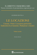 Canone, Oneri, locazioni particolari, indennità di avviamento, prealzione e riscatto - Locazioni II