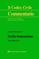Della transazione artt. 1965-1976