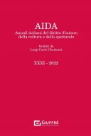 AIDA 2022 Annali italiani del diritto d'autore, della cultura e dello spettacolo