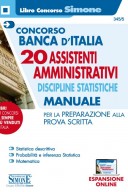 20 Assistenti Amministrativi Discipline statistiche - Manuale 2020 Concorso Banca d'Italia 