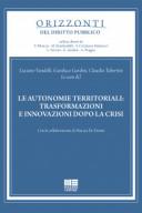 Le autonomie territoriali: trasformazioni e innovazioni dopo la crisi 2017